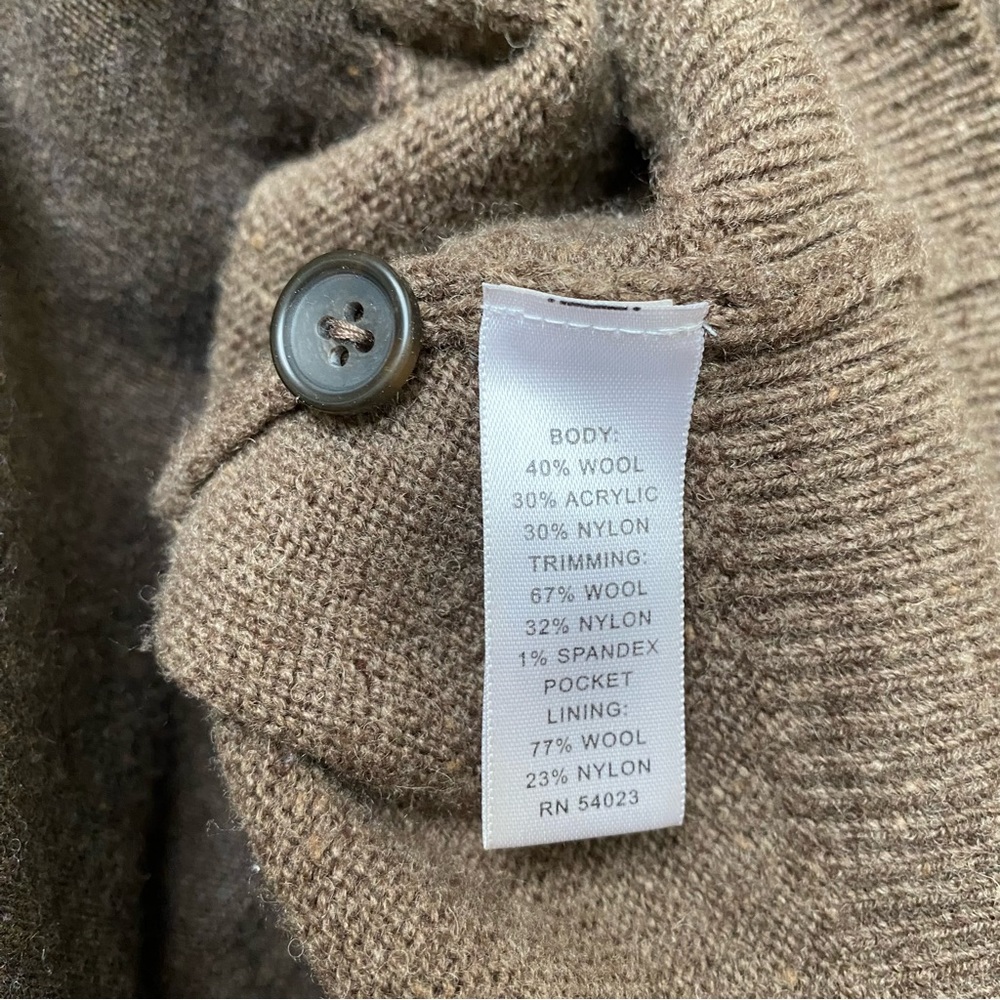 Banana Republic Wool Knit Brown Sweater Jacket - Picture 11 of 12